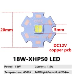 DC3V/6V/24V XML2 T6 XHP70 XHP90 XHP110 LED COB Replace 18W 30W 36W 45W 54W 72W For Flashlight Car Light Diving Light Source