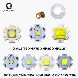 DC3V/6V/24V XML2 T6 XHP70 XHP90 XHP110 LED COB Replace 18W 30W 36W 45W 54W 72W For Flashlight Car Light Diving Light Source