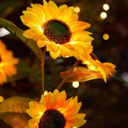 LED Solar Sunflower Outdoor Lawn Light IP65 Waterproof Pathway Yard Wedding Holiday Garden Decoration Solar Flowers Lamp