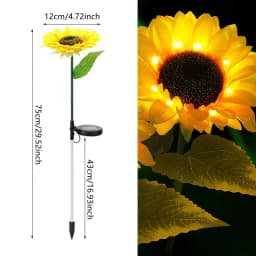 LED Solar Sunflower Outdoor Lawn Light IP65 Waterproof Pathway Yard Wedding Holiday Garden Decoration Solar Flowers Lamp