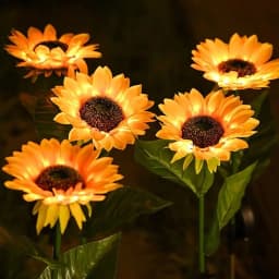 LED Solar Sunflower Outdoor Lawn Light IP65 Waterproof Pathway Yard Wedding Holiday Garden Decoration Solar Flowers Lamp