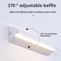 Indoor LED Wall Lamp Adjustable Angle Aluminum Alloy Wall Light Home Living Room Bedroom Vanity Mirror Bedside Lights