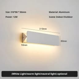 Indoor LED Wall Lamp Adjustable Angle Aluminum Alloy Wall Light Home Living Room Bedroom Vanity Mirror Bedside Lights