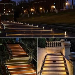 Outdoor Solar Step Lights Warm White RGB Triangle IP67 Waterproof Auto on Decoration Deck Lights for Patio Yard Driveway Porch
