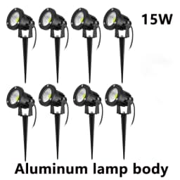 LED Garden Lawn Lamp 5W 10W 15W Outdoor Waterprof IP65 220V110V12V24V Landscape Spike Bulb Garden Path COB Lawn Spotlights