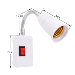 23cm 53cm EU UK Plug switch E27 Light Bulb Lamp base long power Holder socket Extension Converter Adapter Wall Lamp