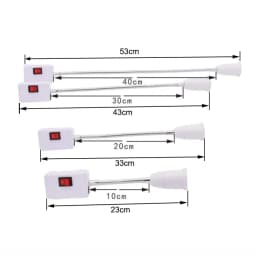 23cm 53cm EU UK Plug switch E27 Light Bulb Lamp base long power Holder socket Extension Converter Adapter Wall Lamp