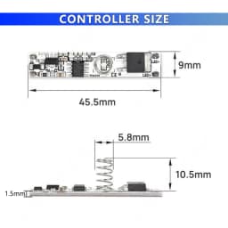 Smart LED Touch Dimmer 12V 24V 6A Hidden Dimmable Strip Lamp On/Off Controller Lighting Constant Voltage Fixtures Dimming Switch