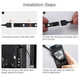 Smart 5V USB Bluetooth Controller 4pin 5050 2835 RGB LED Strip Light 4 Pin Connector Phone APP Contrl Tape TV Backlight Decor