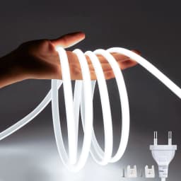 230V 220V LED Strip COB Light With EU Power Plug Home Decoration Lamp Wall / Corridor Under Cabinet Lighting Strips Waterproof