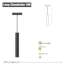 H6mm Ultra Thin Magnetic Track Light System 48V Living Room Ceiling Mount LED Ceiling Magnet Rail Lamp Spotlight Chandelier