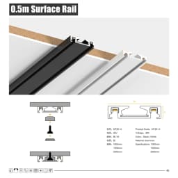H6mm Ultra Thin Magnetic Track Light System 48V Living Room Ceiling Mount LED Ceiling Magnet Rail Lamp Spotlight Chandelier