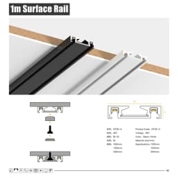 H6mm Ultra Thin Magnetic Track Light System 48V Living Room Ceiling Mount LED Ceiling Magnet Rail Lamp Spotlight Chandelier