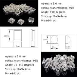 100PCS 5050 LED Lens 30 60 90 120 140 180 Degree Convex Optical Lens For 5050 SMD WS2812 WS2811 SK6812 RGB LED Strip Light