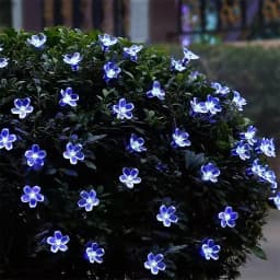 5M 20LED Solar String Lights Outdoor Waterproof 8 Mode Battery Operated Cherry Flower Light Christmas Garden Party Decoration