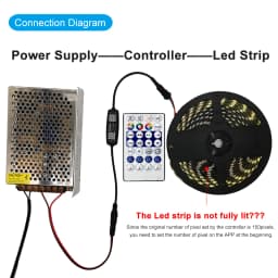 WS2811 WS2812B LED Controller Bluetooth Music Built-in MIC 28Keys Remote Control Individually Addressable LED Pixel Strip Light