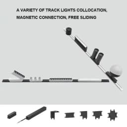 6MM Smart Tuya Zigbee Magnetic Track Light Dimmable 48V Ultra Thin Rail Surface Mount System Black White Slim Magnet Track Lamp