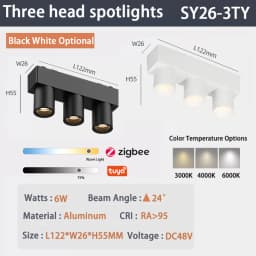 6MM Smart Tuya Zigbee Magnetic Track Light Dimmable 48V Ultra Thin Rail Surface Mount System Black White Slim Magnet Track Lamp