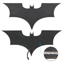 Creative 3D Bat Wall Lamp RGB Bedside Decorative LED Mirror Light with Remote Control for Bedroom Living Room Porch Passage