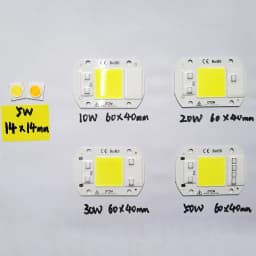 10 Pieces LED COB 5W Chip 50W LED Bulb, 10W 20W 30W LED Light Bulbs Lamp 220V, LED Matrix for Outdoor Indoor Flood Light, White