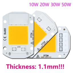 10 Pieces LED COB 5W Chip 50W LED Bulb, 10W 20W 30W LED Light Bulbs Lamp 220V, LED Matrix for Outdoor Indoor Flood Light, White