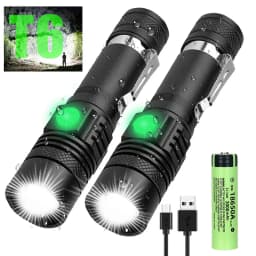 High Power T6 Led Flashlights Zoomable Camping Torch With Pen Clip Waterproof 4 Lighting Modes Multi Function USB Charger