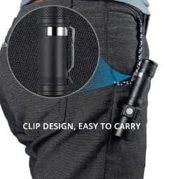 High Power T6 Led Flashlights Zoomable Camping Torch With Pen Clip Waterproof 4 Lighting Modes Multi Function USB Charger