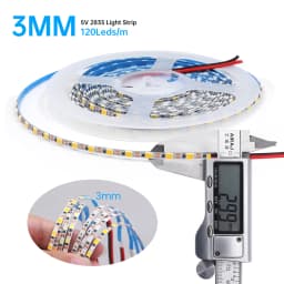 5V 2835 LED Strip Light 3mm 5mm 8mm PCB Width 120Leds/m Flexible LED Tape Ribbon Diode USB/2PIN Wire Led Lights for Room Decor