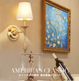 nordic Copper Vintage Wall Lamps American wall lights For Home Living Room Home Lighting LED Wall Sconce Indoor Decor Luminaire