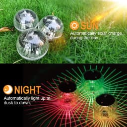 Led Solar Floating Lamp Swimming Pool Ball Solar Panel Powered Pond Drift Waterproof Glow Show Disco Color Changing Light