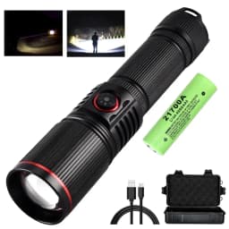 30W High Bright LED Flashlight High Power Type C Rechargeable Zoom Torch Camping Outdoor Hunting Fishing Walking Lighting Lamp