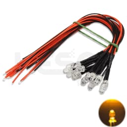 10PCS 5mm LED 5-12V 20cm Pre-wired White Red Green Blue Yellow UV RGB Diode Lamp Decoration Light Emitting Diodes Pre-soldered