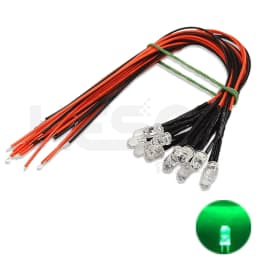 10PCS 5mm LED 5-12V 20cm Pre-wired White Red Green Blue Yellow UV RGB Diode Lamp Decoration Light Emitting Diodes Pre-soldered