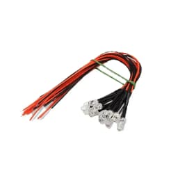 10PCS 5mm LED 5-12V 20cm Pre-wired White Red Green Blue Yellow UV RGB Diode Lamp Decoration Light Emitting Diodes Pre-soldered