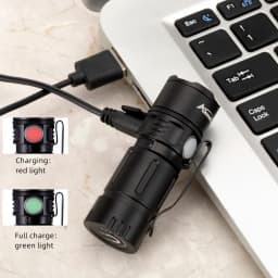 X30 5W LED Portable Mini LED Flashlight Magnet USB Rechargeable Outdoor Child Lady Backpack Pocket Torch Lamp 16340 Battery