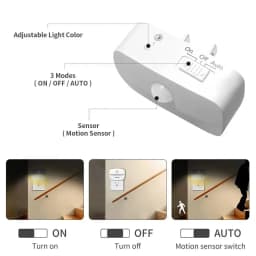 LED Night Light With Motion Sensor EU US Plug Lamps Wall Night Lamp Dimmable Bedroom Toilet Hallway Kitchen Kids Night Lights
