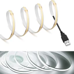 DC 5V USB LED COB Strip White Warm White LED Strip Light TV Background Lighting Tape Home Decor Lamp 1- 5m LED String Light
