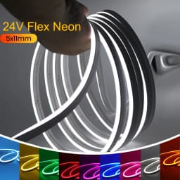 24V Neon Led Strip Lights 2835 IP67 Waterproof Soft Neon Rope Light Orange Red Blue Green White Pink Yellow for Home Decoration