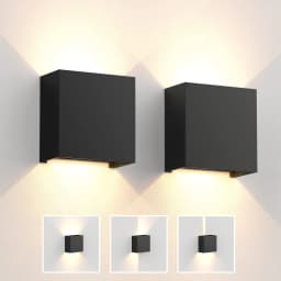 LED Wall Sconces 6W Modern Indoor Outdoor IP65 Wall Lamp, Up Down Wall Mount Lights for Living Room Hallway Bedroom