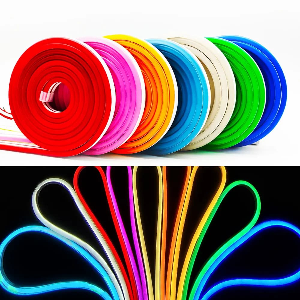 DC12V Neon Signs Flexible Led Tube Can Be Cut 2835 120LEDs/M Waterproof IP65 Silicone Strip Light Christmas For Holiday Party