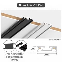 6MM Thin Smart Tuya Zigbee Dimmable Ceiling Surface Mount Magnetie Track Light System Black White Slim Lamp Safe DC48V for Home