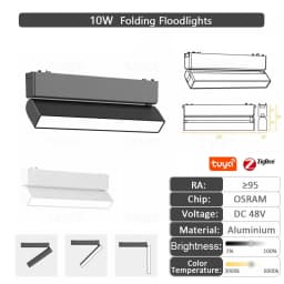 6MM Thin Smart Tuya Zigbee Dimmable Ceiling Surface Mount Magnetie Track Light System Black White Slim Lamp Safe DC48V for Home