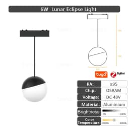 6MM Thin Smart Tuya Zigbee Dimmable Ceiling Surface Mount Magnetie Track Light System Black White Slim Lamp Safe DC48V for Home