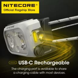 NITECORE NU21 Dual Beam Headlamp USB-C Rechargeable 360 Lumen Running Fishing Lightwieght Outdoor Headlight, Built in Battery