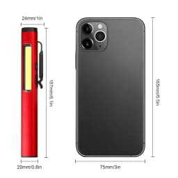 Mini USB Rechargeable LED Flashlights with Magnet Lightweight Waterproof Small Pocket Penlight with Clip for Work Emergency