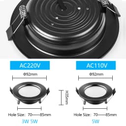 LED Downlight Ceiling Light Black Lamps Waterproof 5W 9W 12W 15W 18W AC 220V 230V 110V Spot IP65 LED Downlight Lamp