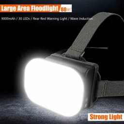 Large Area Floodlight Headlamp 8800mAh High Powerful Rechargeable Led Head Flashlight Camping Lantern for Fishing Hiking Hunting