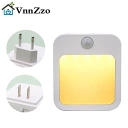 Motion Sensor LED Night Lights AC 110V/220V EU Plug Dimmable Cabinet Light For Baby Bedside Bedroom Corridor Night Lamp Lighting