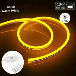 Touch Sensor LED Strip Lights Neon Sign 5V USB Dimmable Waterproof Neon Lamp Flexible Tape Silicone Bedroom Backlight DIY Decor
