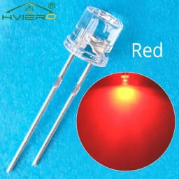 10/100X Min F5 5mm Flat Top White Pink Yellow Blue Wide Angle Light Diode Water Clear LED Bead Ultra Bright Bulb Emitting Lamp